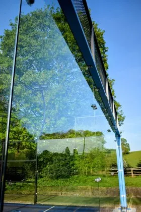 image of padel court glass